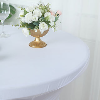 Luxurious and Durable White Spandex Tablecloth
