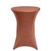 Terracotta Spandex Stretch Fitted Cocktail Table Cover