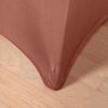 Terracotta Spandex Stretch Fitted Cocktail Table Cover