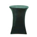 Hunter Emerald Green Premium Velvet Spandex Fit Cocktail Tablecloth With Foot Pockets#whtbkgd