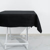 54 inches Black Square 100% Cotton Linen Seamless Tablecloth | Washable