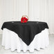 70 inches Black Square 100% Cotton Linen Table Overlay Tablecloth | Washable