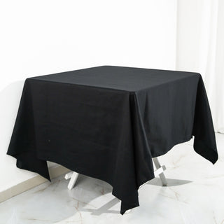 Black Square 100% Cotton Linen Seamless Tablecloth