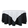 70inch White Square 100% Cotton Linen Table Overlay Tablecloth | Washable