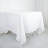 70inch White Square 100% Cotton Linen Table Overlay Tablecloth | Washable