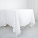 70inch White Square 100% Cotton Linen Seamless Tablecloth | Washable