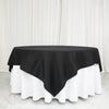 90 inches Black Square 100% Cotton Linen Table Overlay Tablecloth | Washable