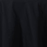 70" Black Round 100% Cotton Linen Seamless Tablecloth | Washable