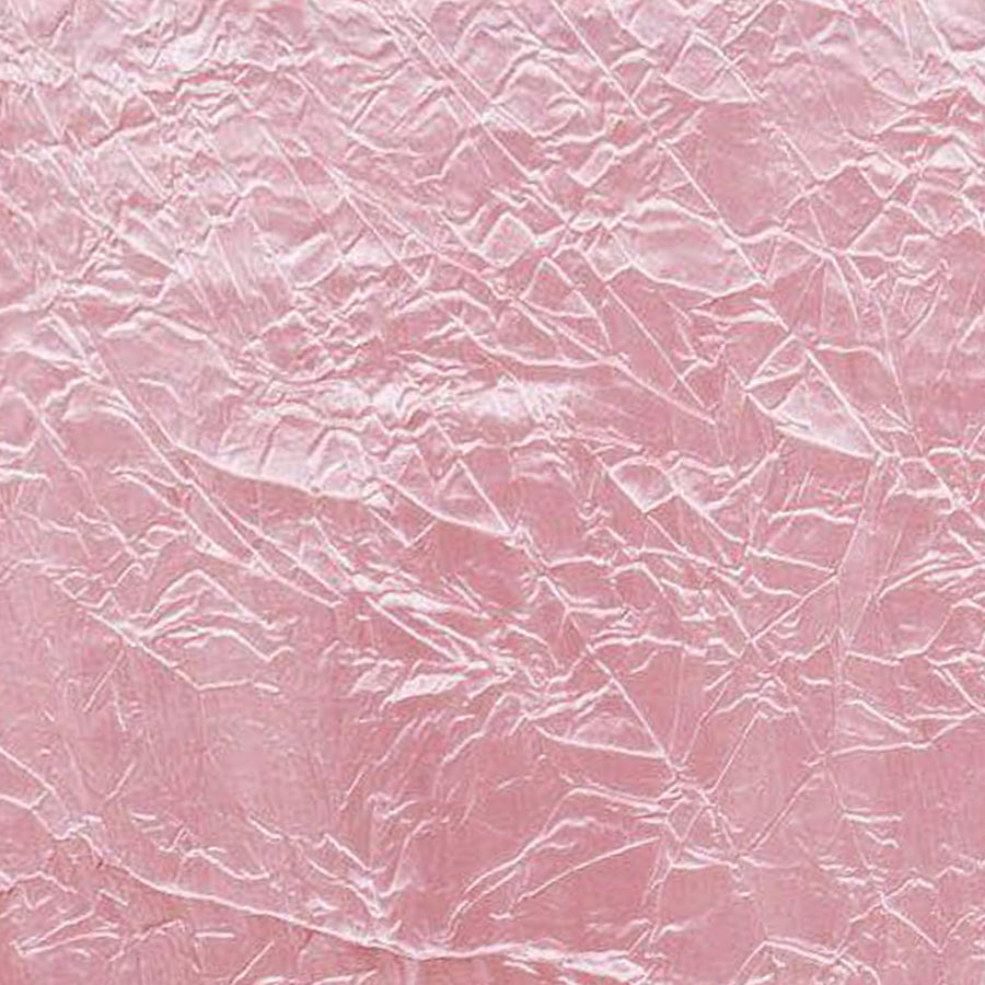 60x102 Rose Quartz Crinkle Crushed Taffeta Rectangular Tablecloth#whtbkgd