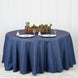 120" Premium Dark Blue Faux Denim Polyester Round Tablecloth