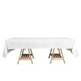 50inch x108inch White Airlaid Paper Tablecloth, Soft Linen-Feel Disposable Rectangle Tablecloth#whtbkgd