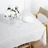 50inch x108inch White Airlaid Paper Tablecloth, Soft Linen-Feel Disposable Rectangle Tablecloth
