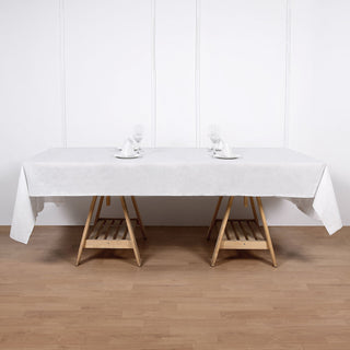 Elegant White Airlaid Paper Tablecloth for Stunning Event Decor