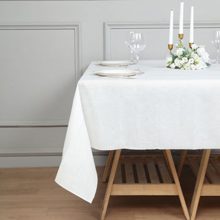 Soft Linen-Feel and Eco-Friendly Disposable Square Tablecloth