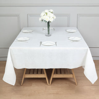 Elegant and Versatile 70"x70" White Airlaid Paper Tablecloth