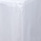 4ft White Fitted Polyester Rectangular Table Cover#whtbkgd