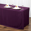6FT Eggplant Fitted Polyester Rectangular Table Cover