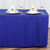 6FT Royal Blue Fitted Polyester Rectangular Table Cover