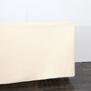 8FT Beige Fitted Polyester Rectangular Table Cover