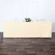 8FT Beige Fitted Polyester Rectangular Table Cover