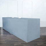 Elevate Your Event with the Dusty Blue Fitted Polyester Rectangular Table Cover