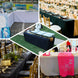 8FT Black Fitted Polyester Rectangular Table Cover