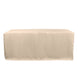 8ft Nude Fitted Polyester Rectangular Table Cover