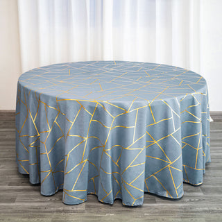 Elevate Your Table with the Stunning 120" Dusty Blue Tablecloth