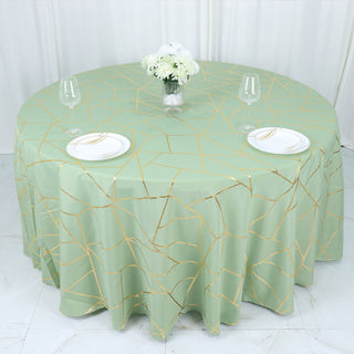 Elegant Sage Green Round Polyester Tablecloth for Stunning Tablescapes