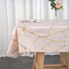 54inch x 54inch Polyester Square Overlay With Gold Foil Geometric Pattern