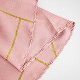 54inch x 54inch Dusty Rose Polyester Square Overlay With Gold Foil Geometric Pattern