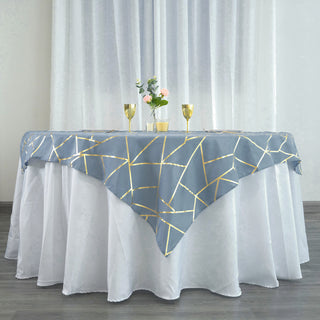 Elevate Your Event Decor with the Dusty Blue Table Overlay