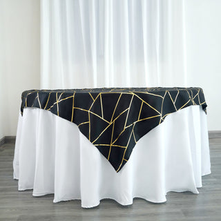 Elegant Black Seamless Polyester Table Overlay