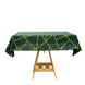 54inch x 54inch Hunter Emerald Green Polyester Square Overlay With Gold Foil Geometric Pattern