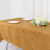 60Inchx102Inch Gold Rectangle Polyester Tablecloth With Gold Foil Geometric Pattern
