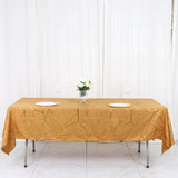 Add a Touch of Elegance to Your Event with the Gold Rectangle Polyester Tablecloth