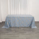 90inch x 132inch Dusty Blue Rectangle Polyester Tablecloth With Gold Foil Geometric Pattern