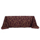 90inch x132inch Burgundy Rectangle Polyester Tablecloth With Gold Foil Geometric Pattern