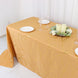 90Inchx132Inch Gold Rectangle Polyester Tablecloth With Gold Foil Geometric Pattern