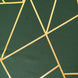 90inch x 132inch Emerald Green Rectangle Polyester Tablecloth With Gold Foil Geometric Pattern#whtbkgd