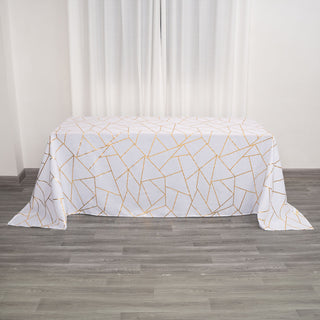 Elegant White Polyester Tablecloth for a Stunning Event Décor