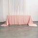 90inch x 156inch Dusty Rose Rectangle Polyester Tablecloth With Gold Foil Geometric Pattern