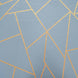 90inch x 156inch Dusty Blue Rectangle Polyester Tablecloth With Gold Foil Geometric Pattern#whtbkgd
