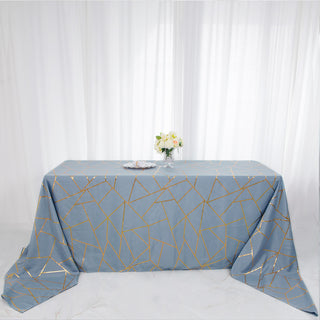 Elevate Your Event with the Dusty Blue Rectangle Polyester Tablecloth