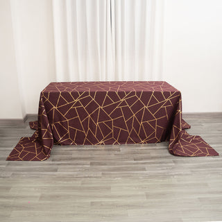 Elegant Burgundy Polyester Tablecloth for Stunning Event Decor