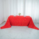 90inch x 156inch Red Rectangle Polyester Tablecloth With Gold Foil Geometric Pattern