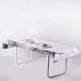 40x90 Inch | Silver Metallic Foil Rectangle Tablecloth, Disposable Table Cover