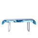 40x90 Inch | Turquoise Metallic Foil Rectangle Tablecloth, Disposable Table Cover