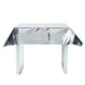 Silver Metallic Foil Square Tablecloth, Disposable Table Cover