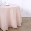 108 Inch | Linen Round Tablecloth, Slubby Textured Wrinkle Resistant Tablecloth - Blush | Rose Gold